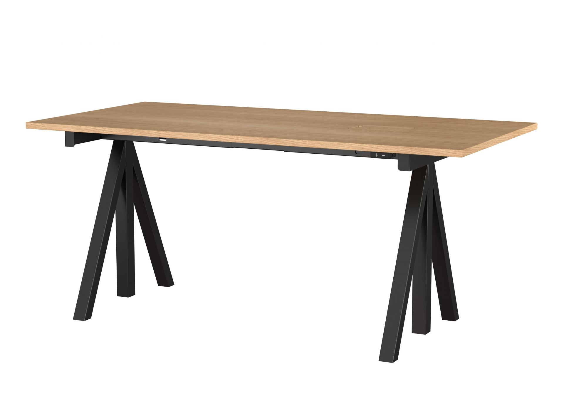 Works Desk height adjustable black frame String Furniture