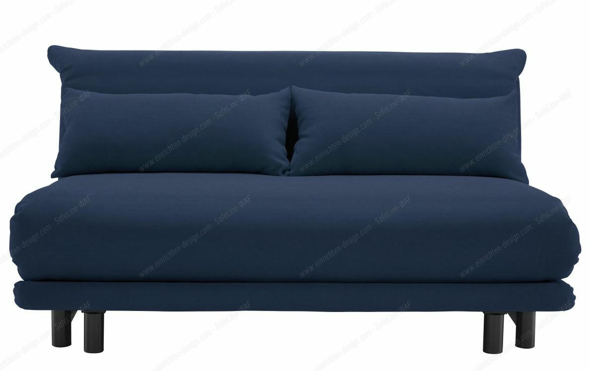 Multy First sofa bed 3-seater with wedge cushion ligne roset dark blue