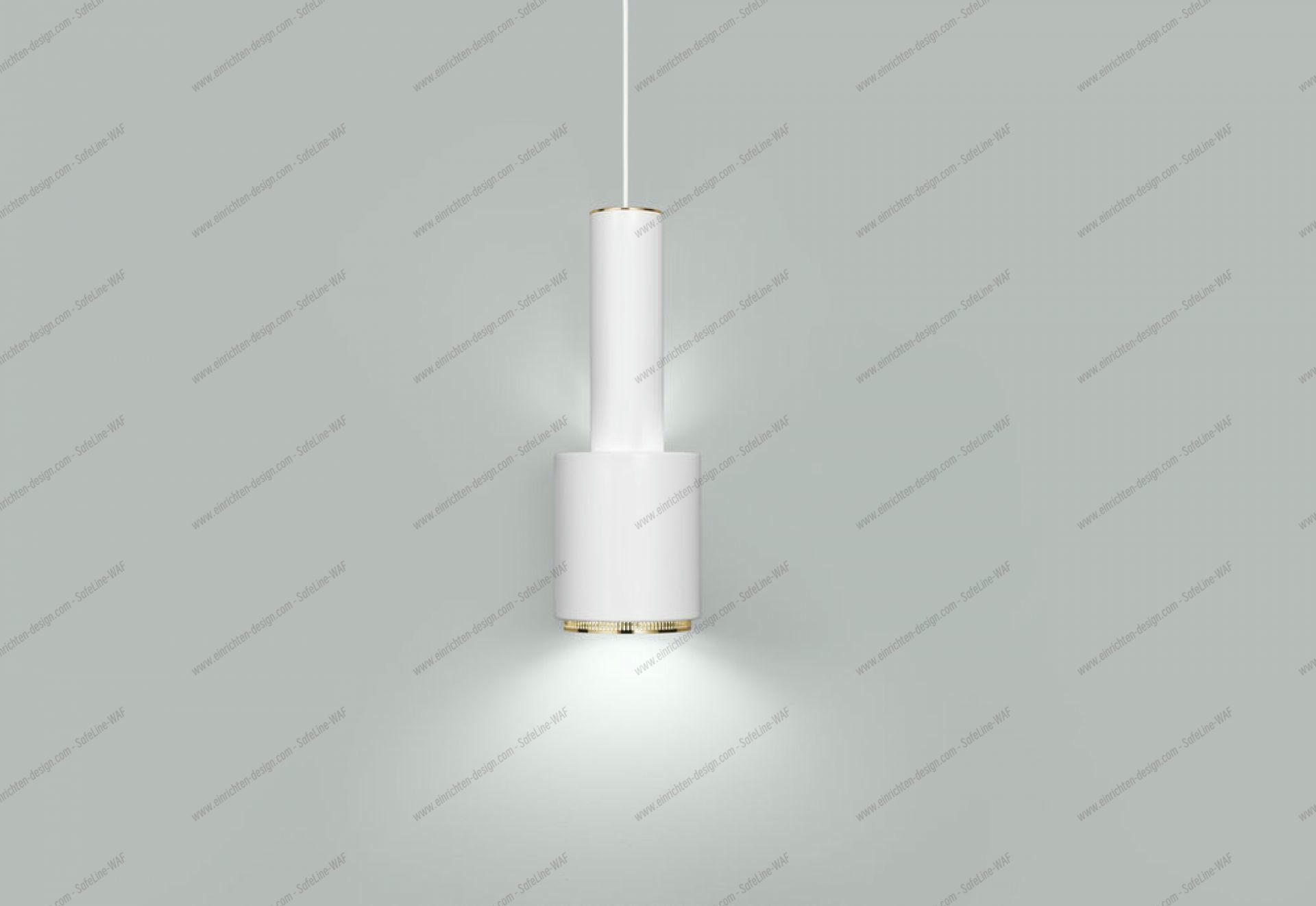A110 Hand Grenade Pendant white / brass Artek