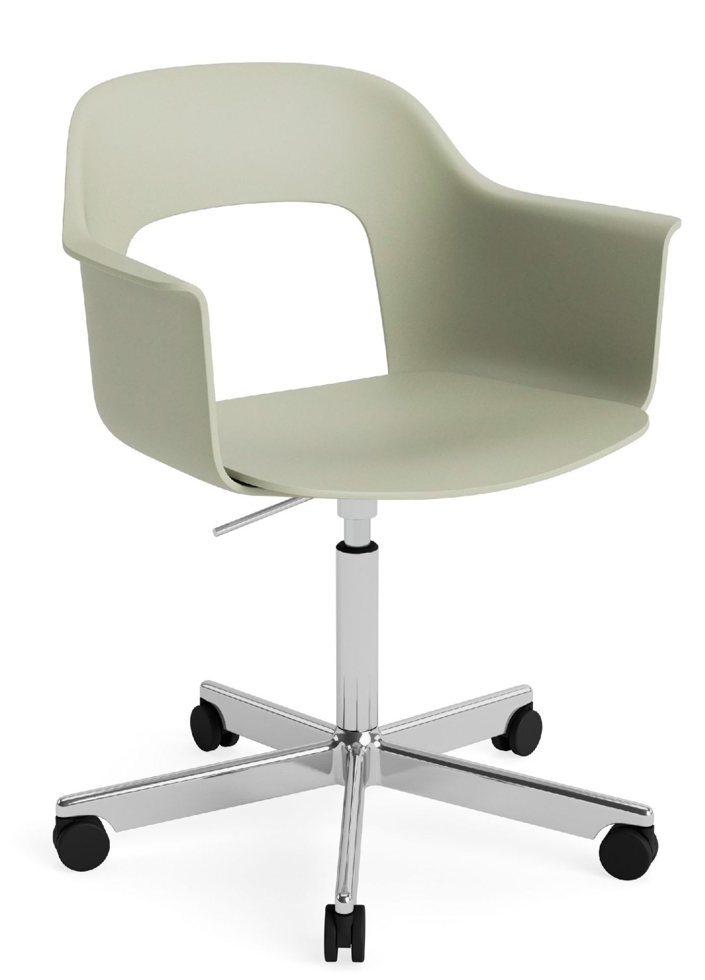 Layout Armchair 241 Armchair 5-star base swivel mechanism with gas spring Hay 