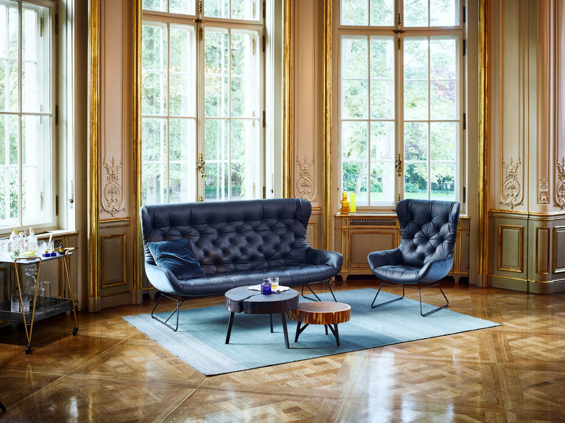 Leya wingback couch Freifrau Manufaktur
