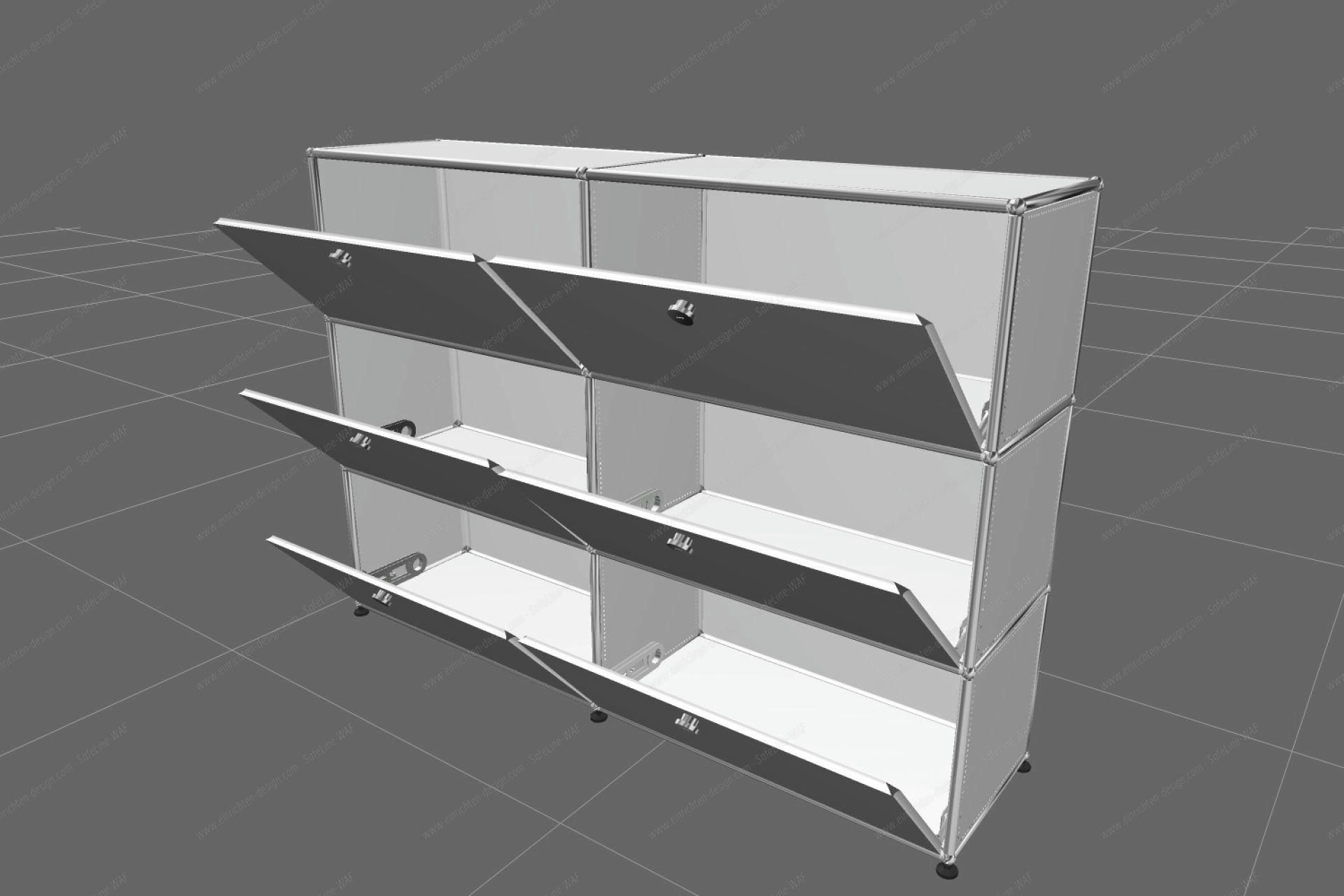 USM Haller Highboard 6 Flaps Pure white - FAST DELIVERY     