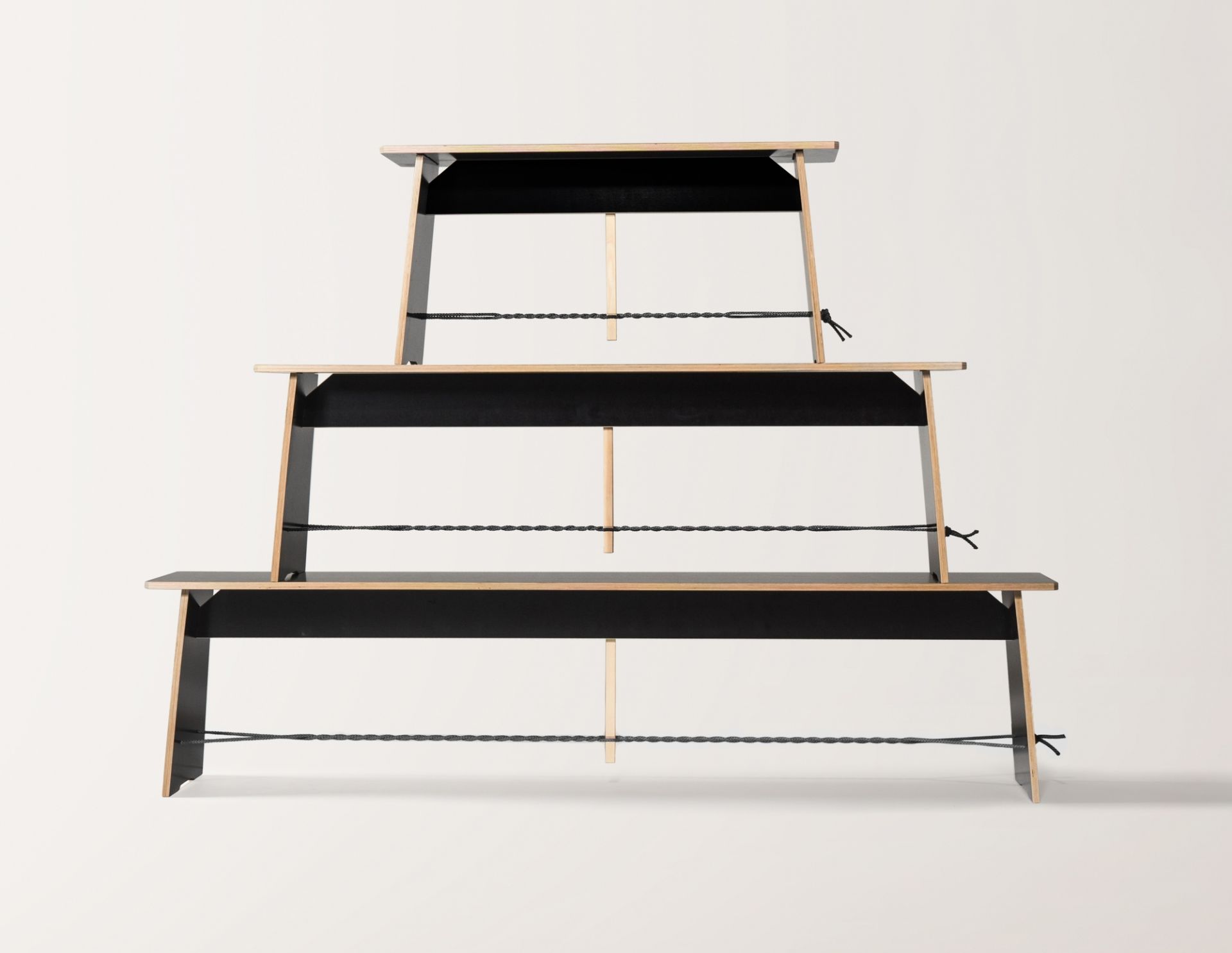 Langer Max bench 180 cm white rope red Nils Holger Moormann