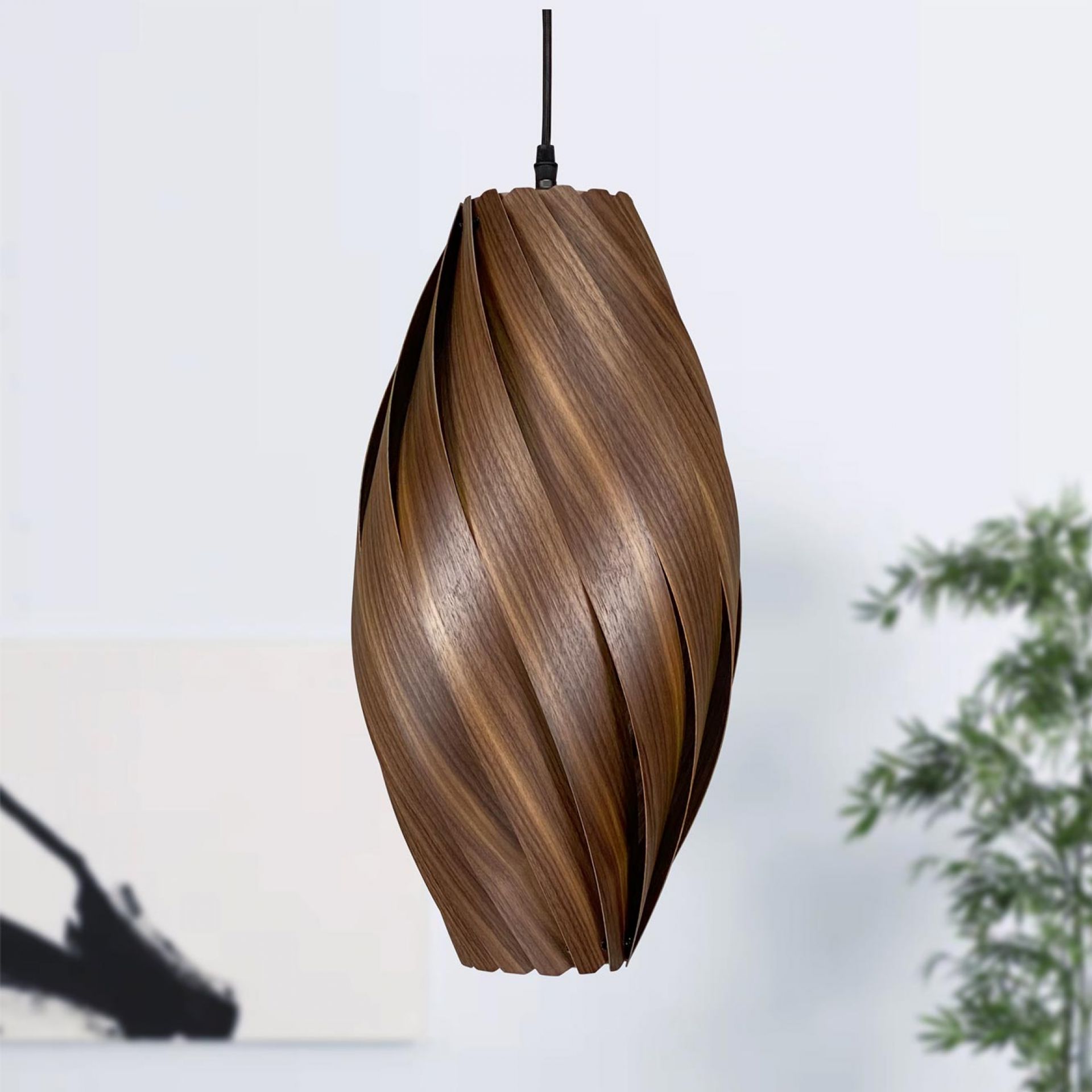 Ardére Pendant lamp elongated Walnut Gofurnit