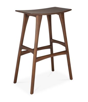 Osso Bar Stool Teak Dark Brown Ethnicraft 