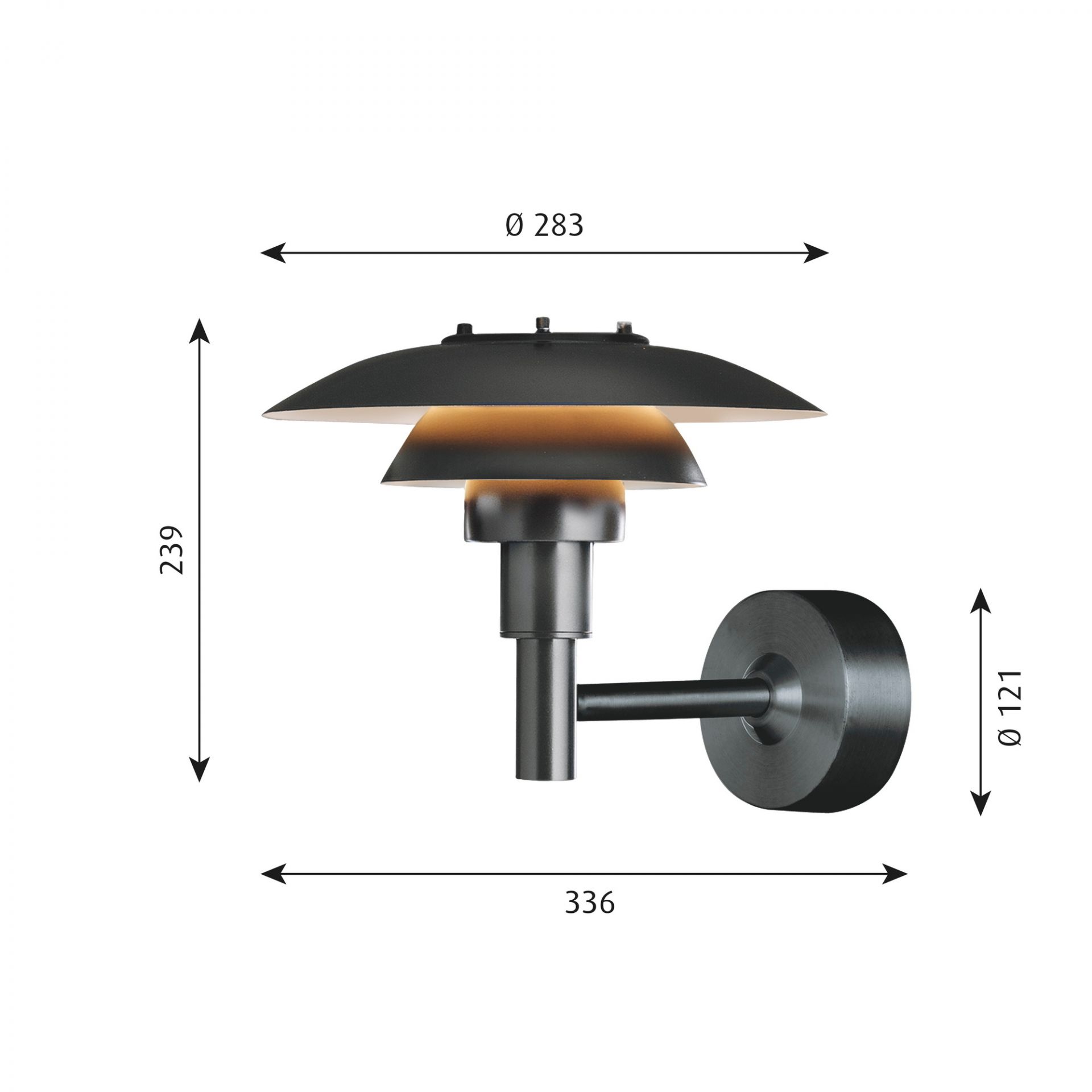 PH 3 - 2 1/2 Outdoor Wall lamp Louis Poulsen