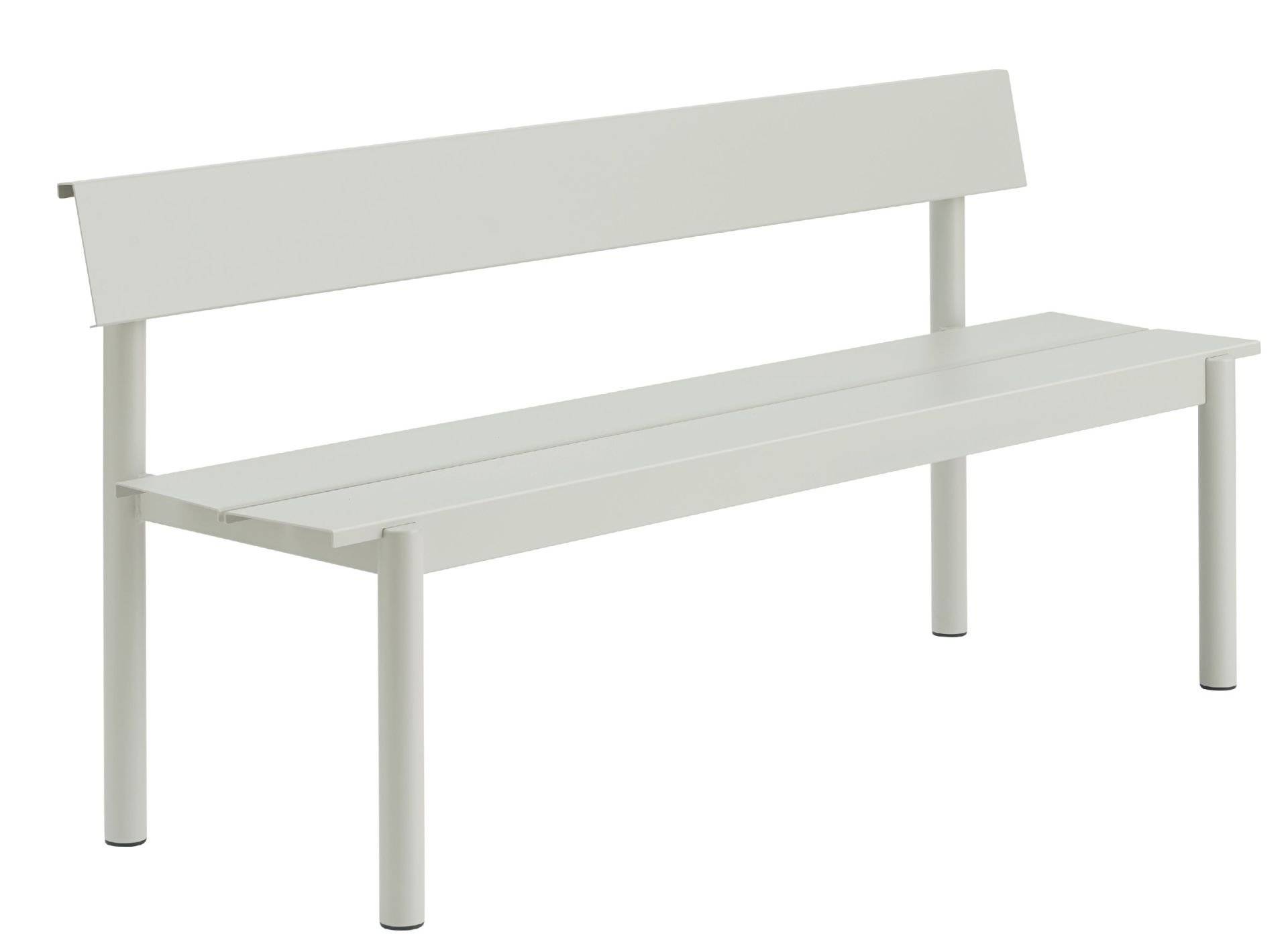 Linear Steel Bench Outdoor bench with backrest 170x34 cm Muuto
