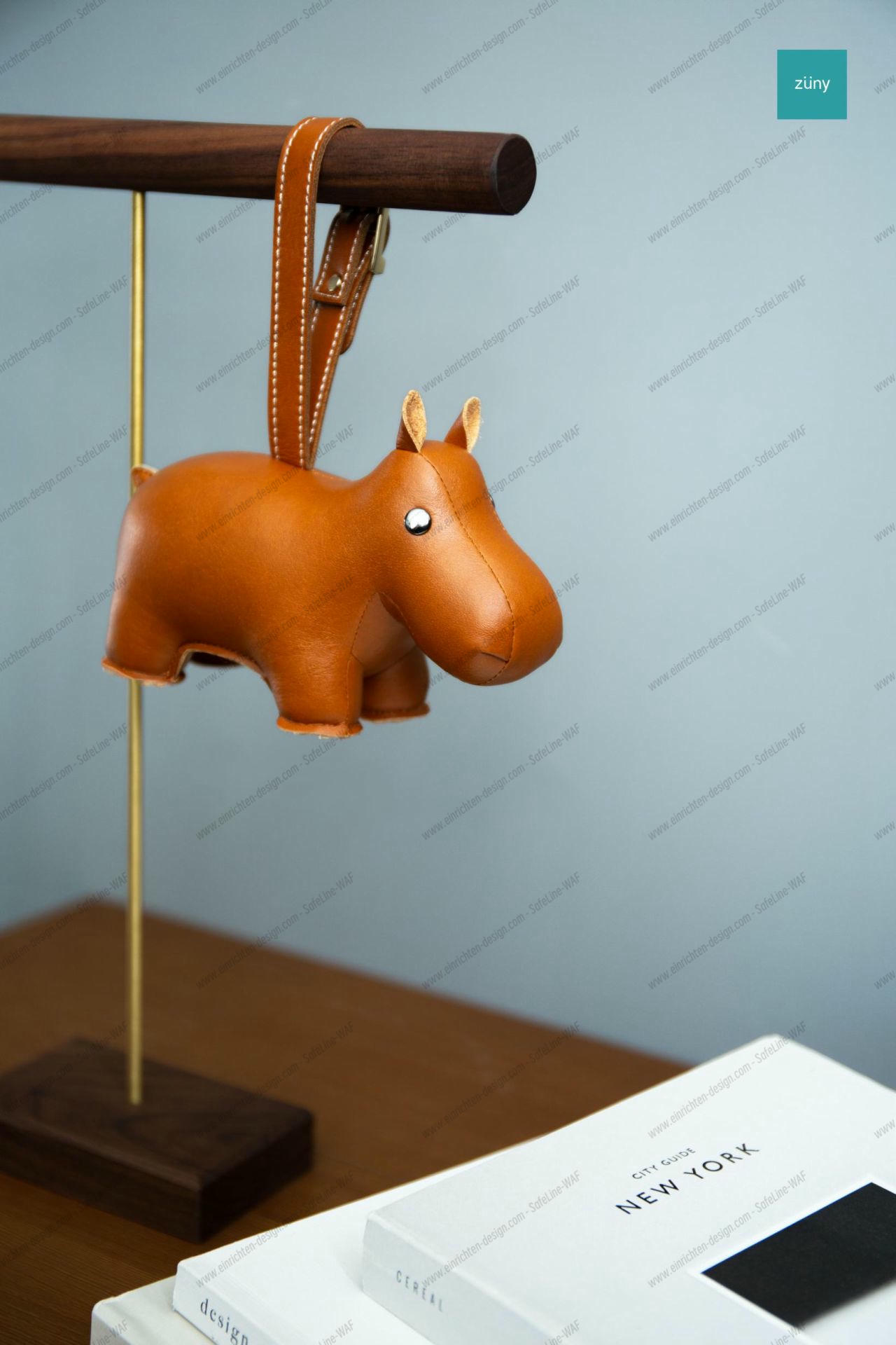 Bag Charm Bag Pendant Hippo Tan Züny
