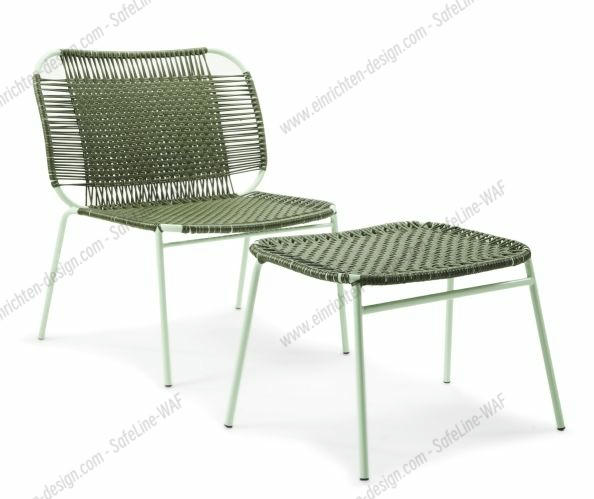 Cielo Footstool Footstool Outdoor ames Olive green - Pastel green
