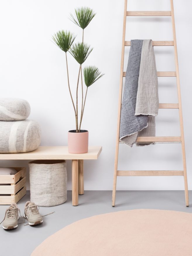 Mono Round Felt Rug Ø 160 cm myfelt Merle (Pink)