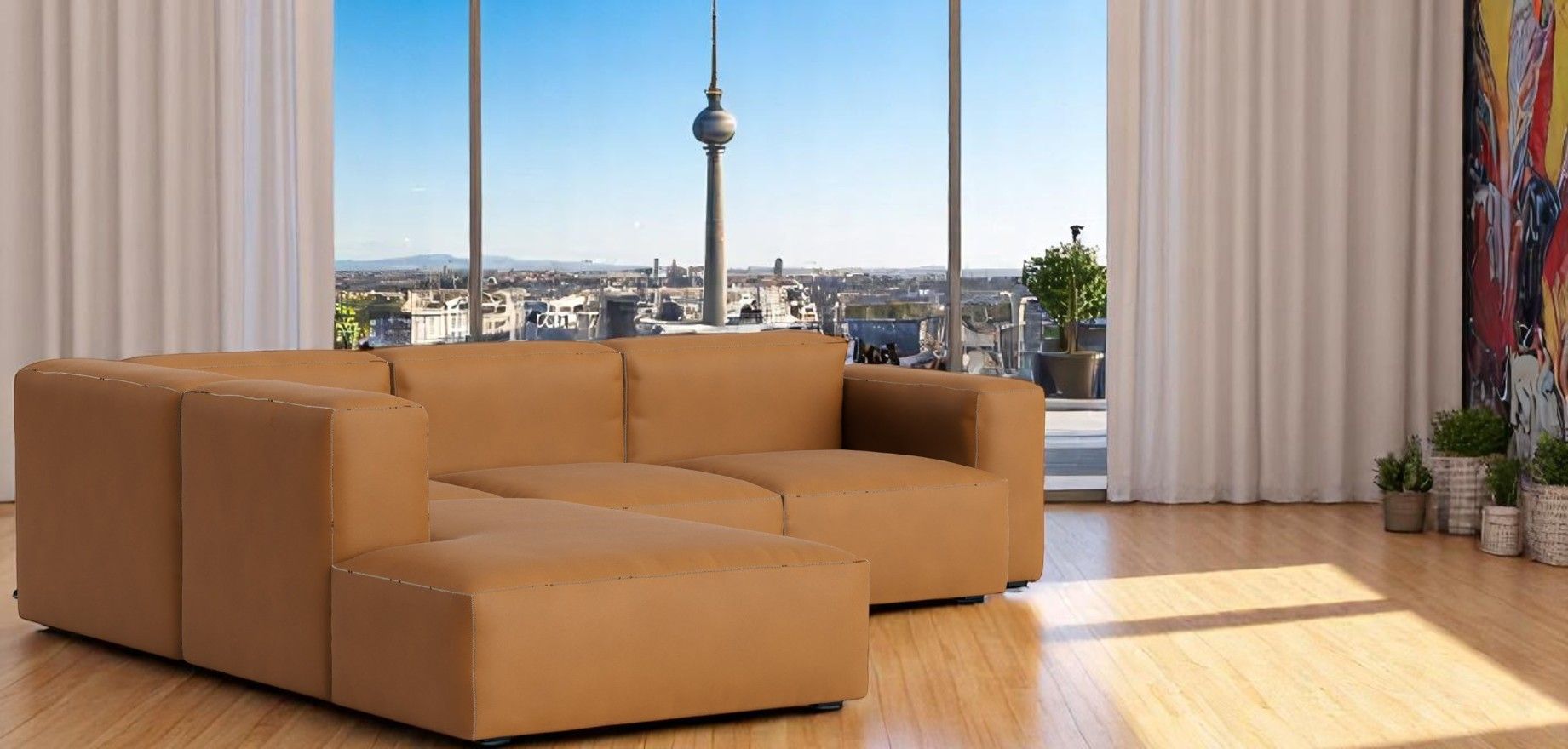 Mags Soft Sofa Corner Combination 2 low Armrest left Hay