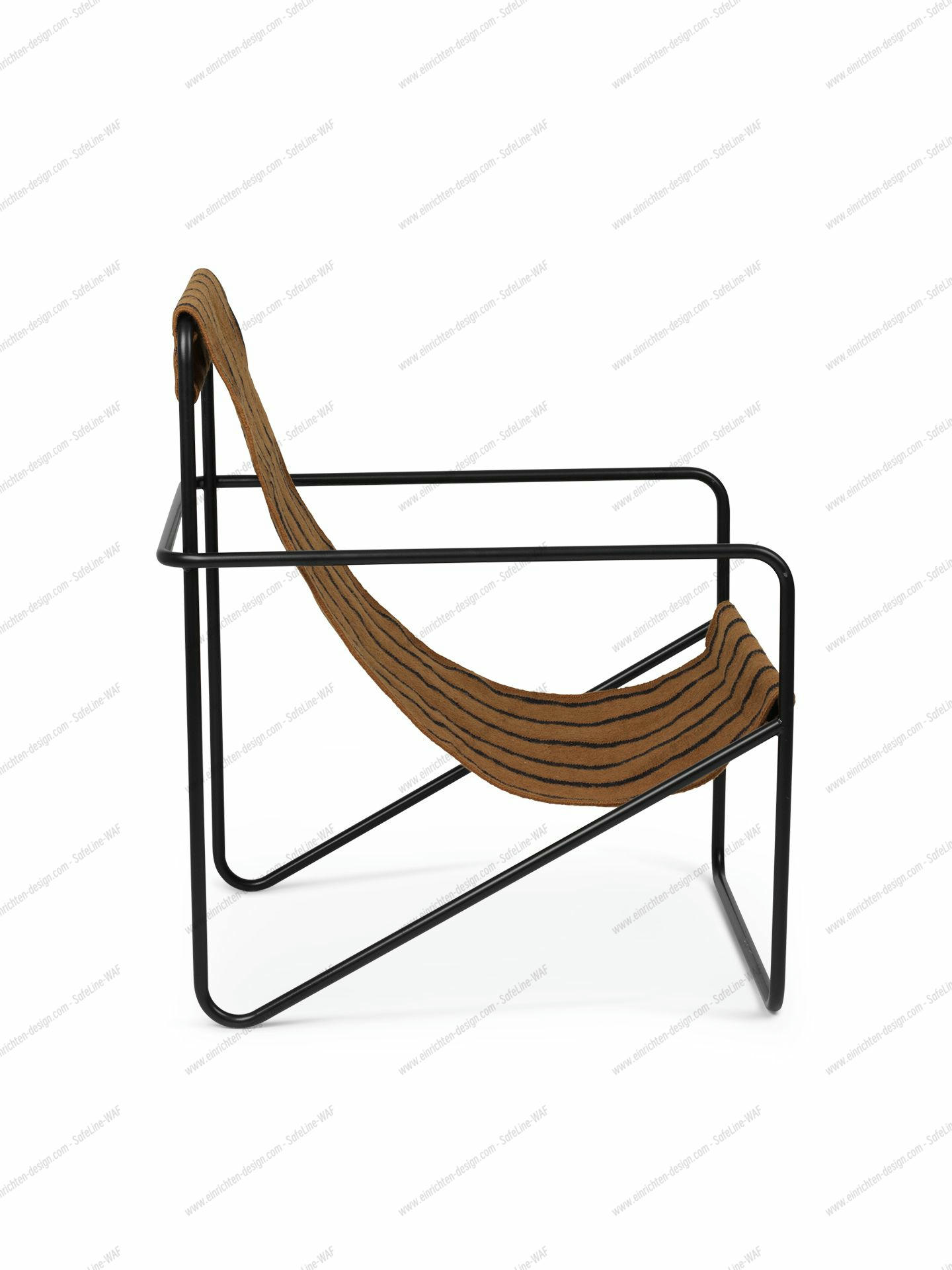 Desert Lounge Chair Black / Stripe Ferm Living