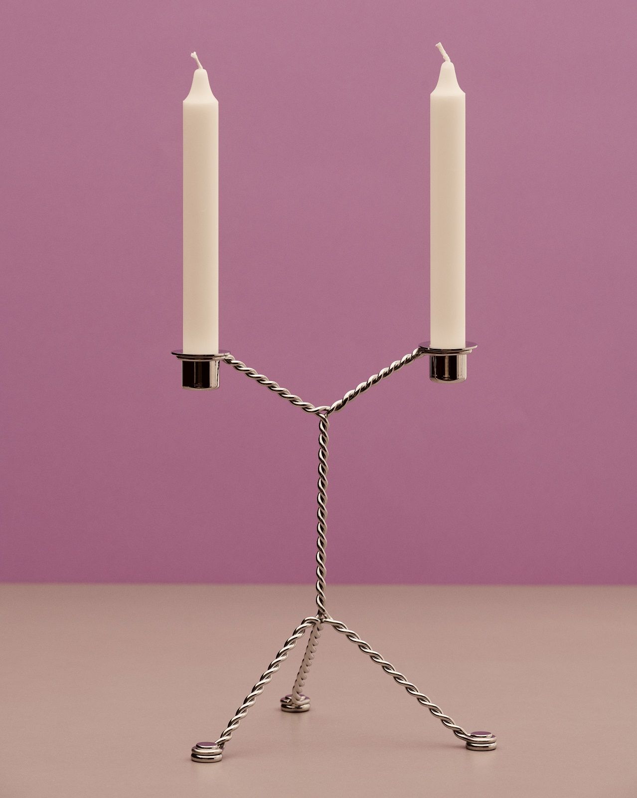 Wire Candleholder Hay