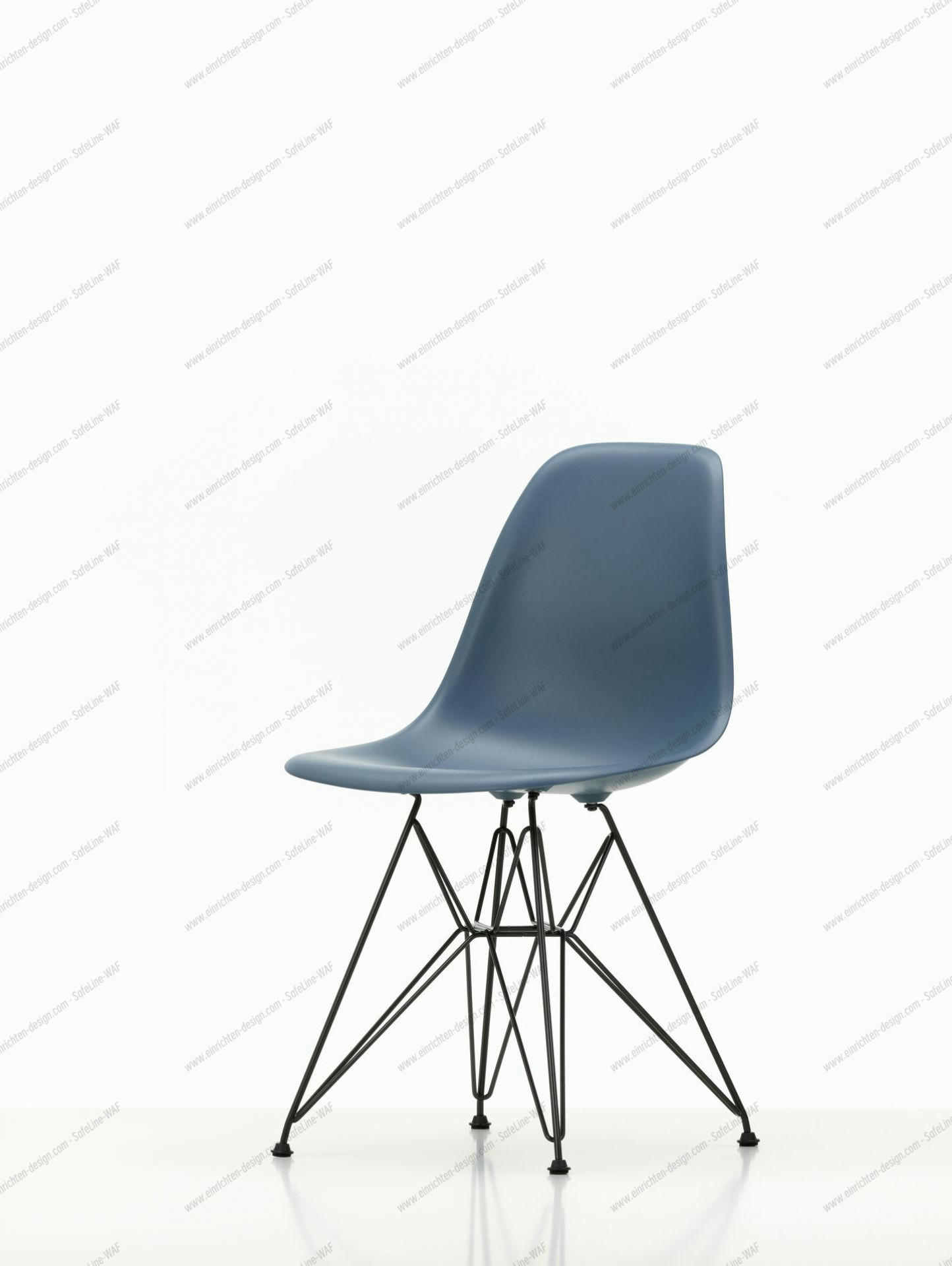 Eames Plastic Side Chair DSR Chair Vitra Black-Pale Pink