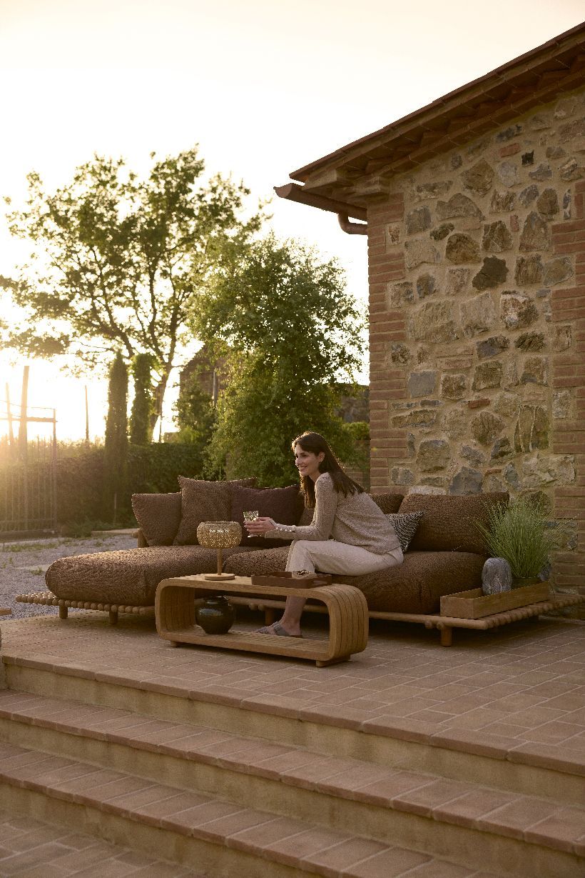 Sticks Platform Sofa with chaise longue Outdoor Cane-Line