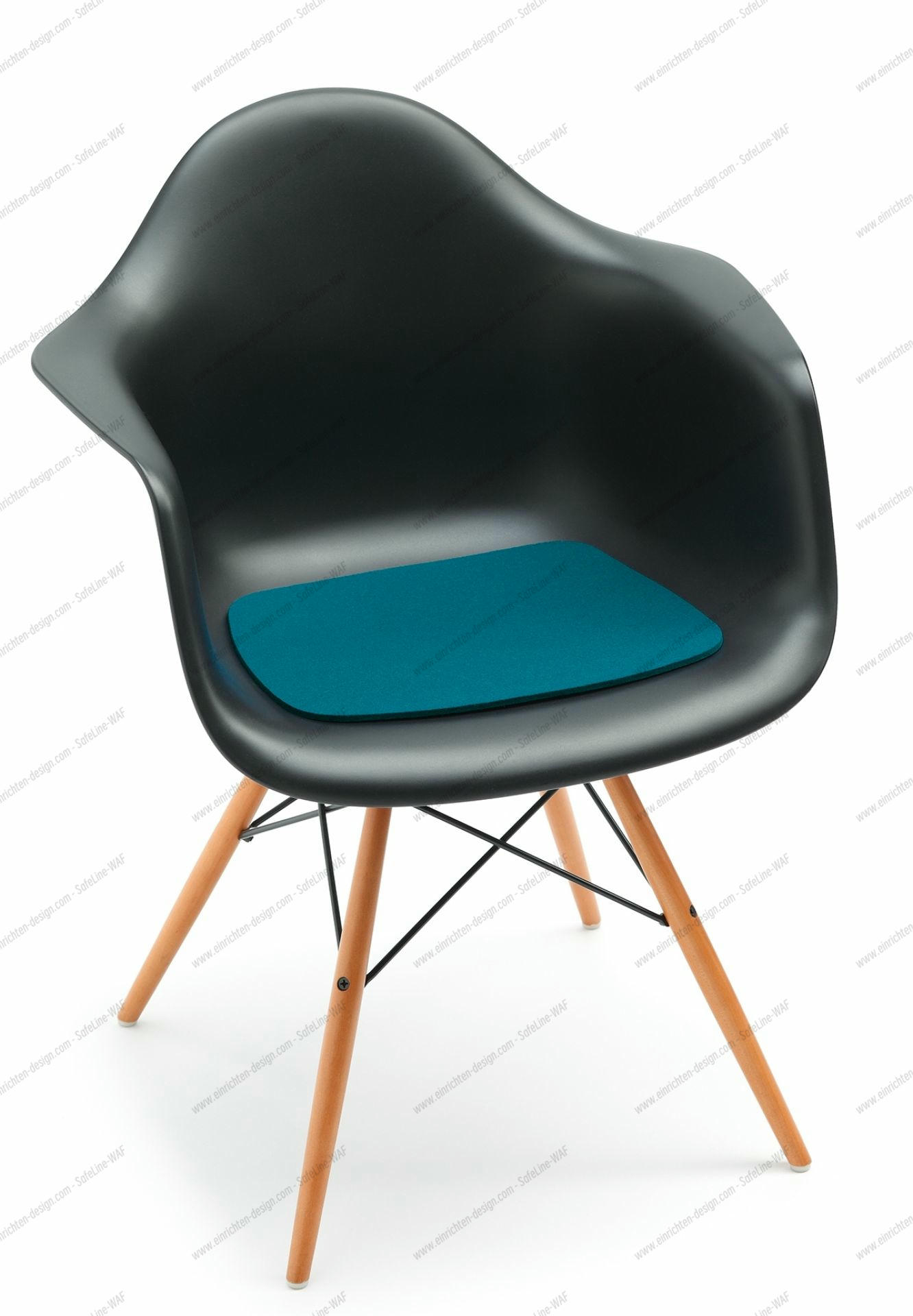 Seat pad-Felt pad Eames Plastic Arm Chairs - brown mottled Hey Sign SINGLE PIECES