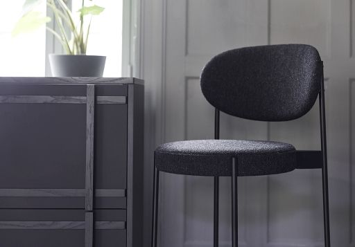 Series 430 Bar Stool Bar stool 75 cm BLACK / REMIX 123 Verpan SINGLE PIECES