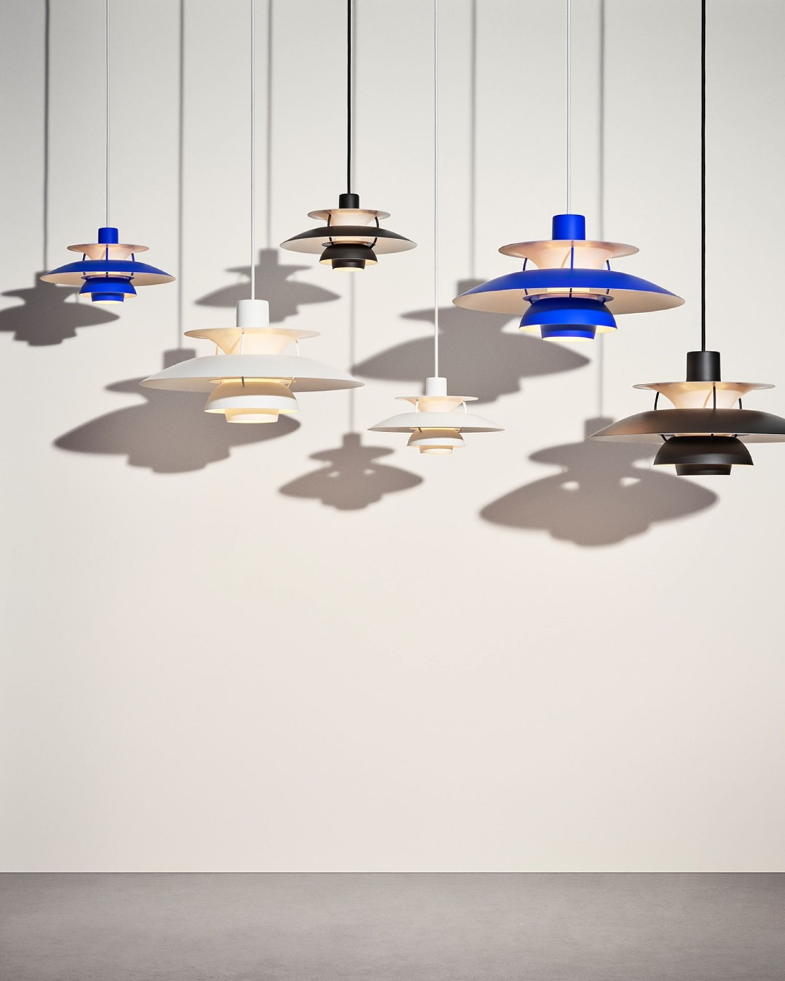 PH 5 Monochrome Pendant light Louis Poulsen Dusty Indigo