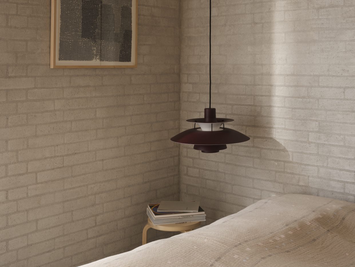PH 5 Monochrome Pendant light Louis Poulsen Dusty Indigo