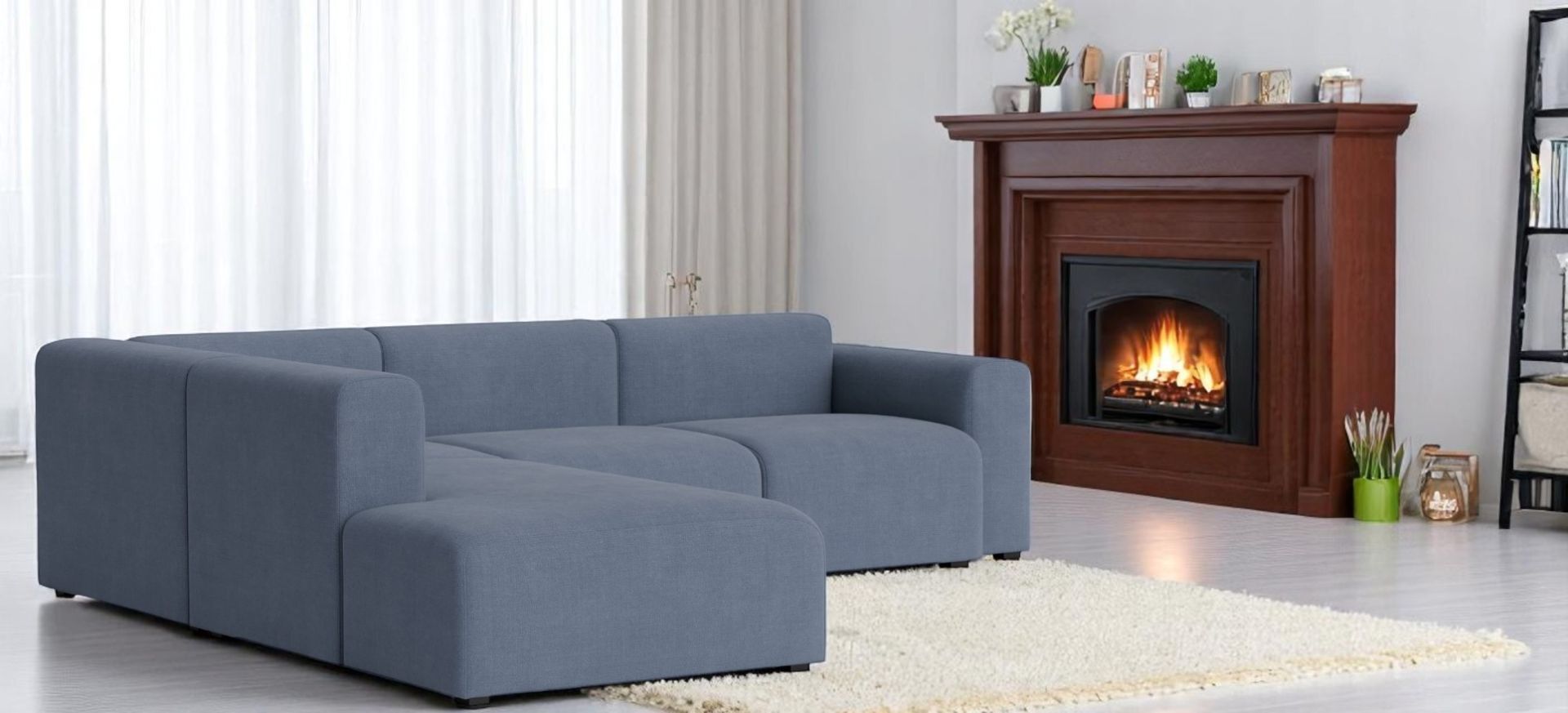 Mags Sofa Corner Combination 2 Low Armrest with armrest left Hay 