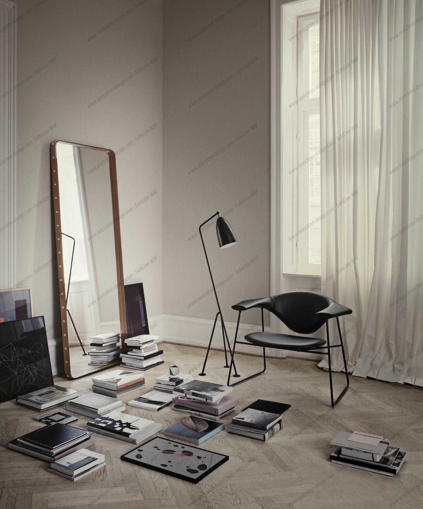 Gräshoppa / Grashoppa Floor light black Gubi