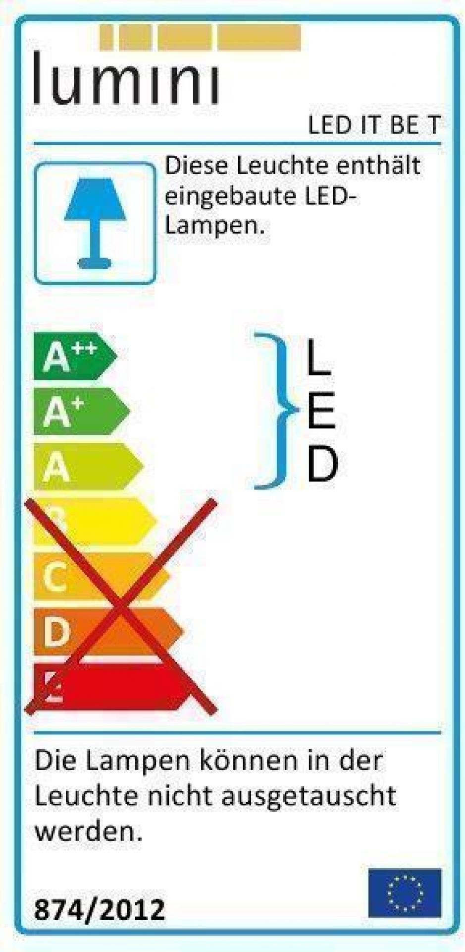 Led it Be T reading table lamp Lumini SINGLE PIECES
