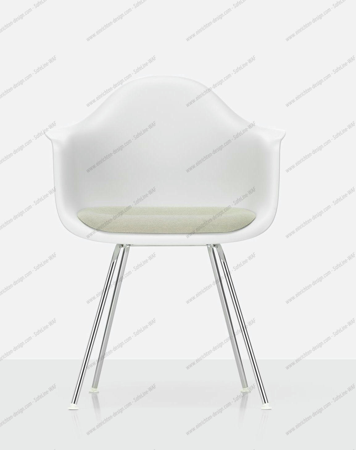 Eames Plastic Arm Chair DAX with seat cushion Vitra