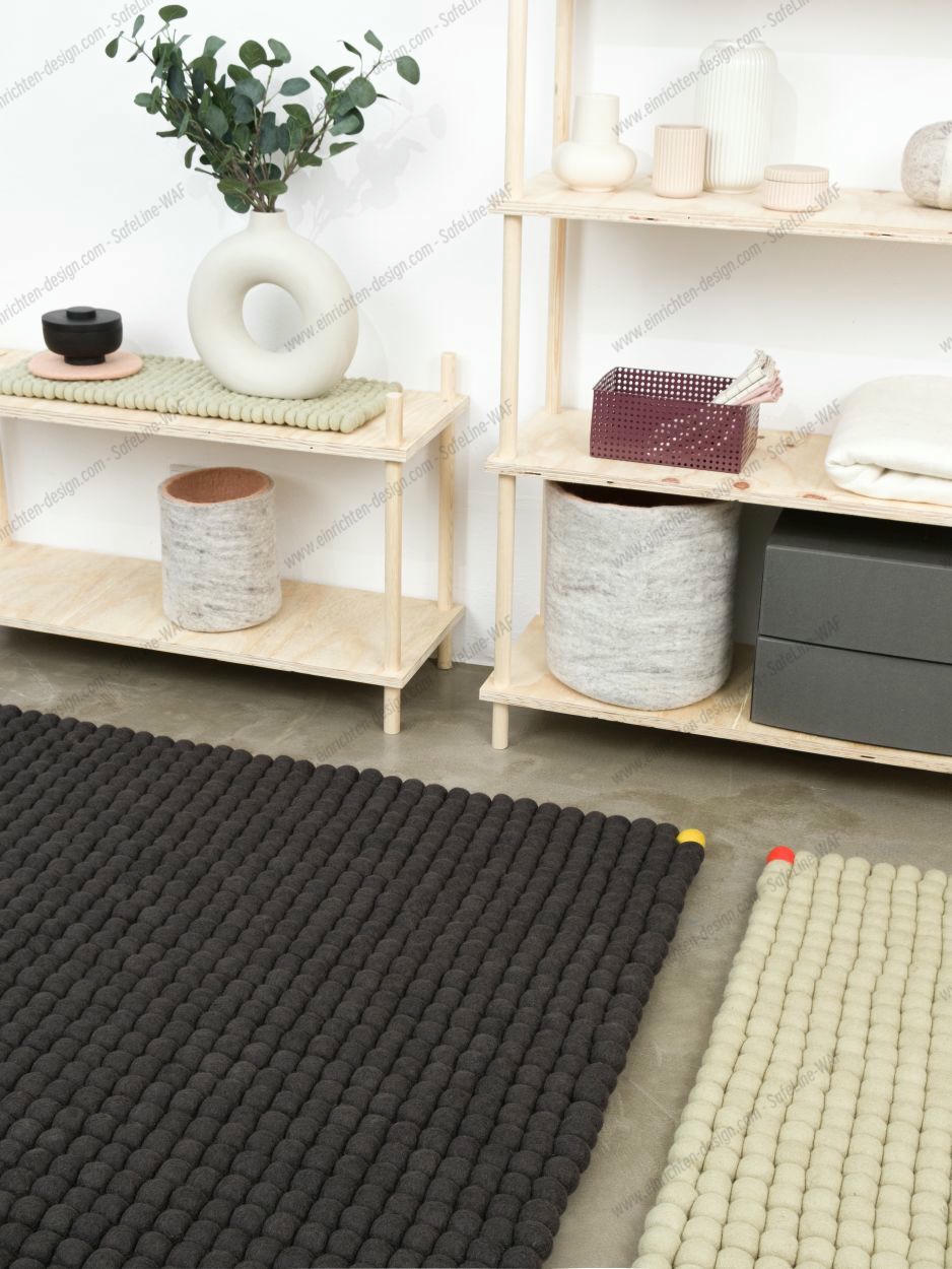 Big One Rectangular Felt carpet 180 x 260 cm myfelt Anthracite