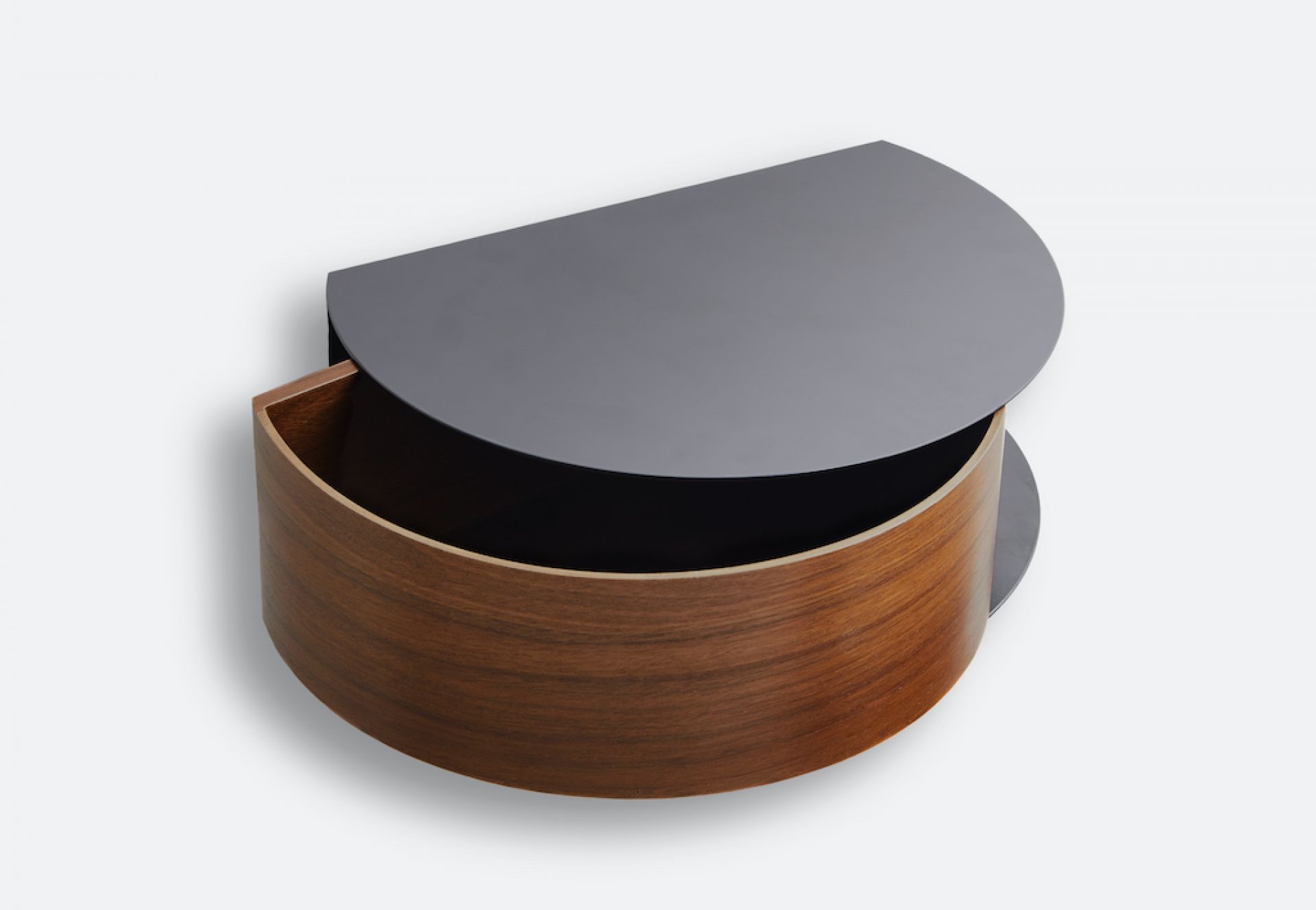Wallie Wall Drawer Shelf Walnut Woud