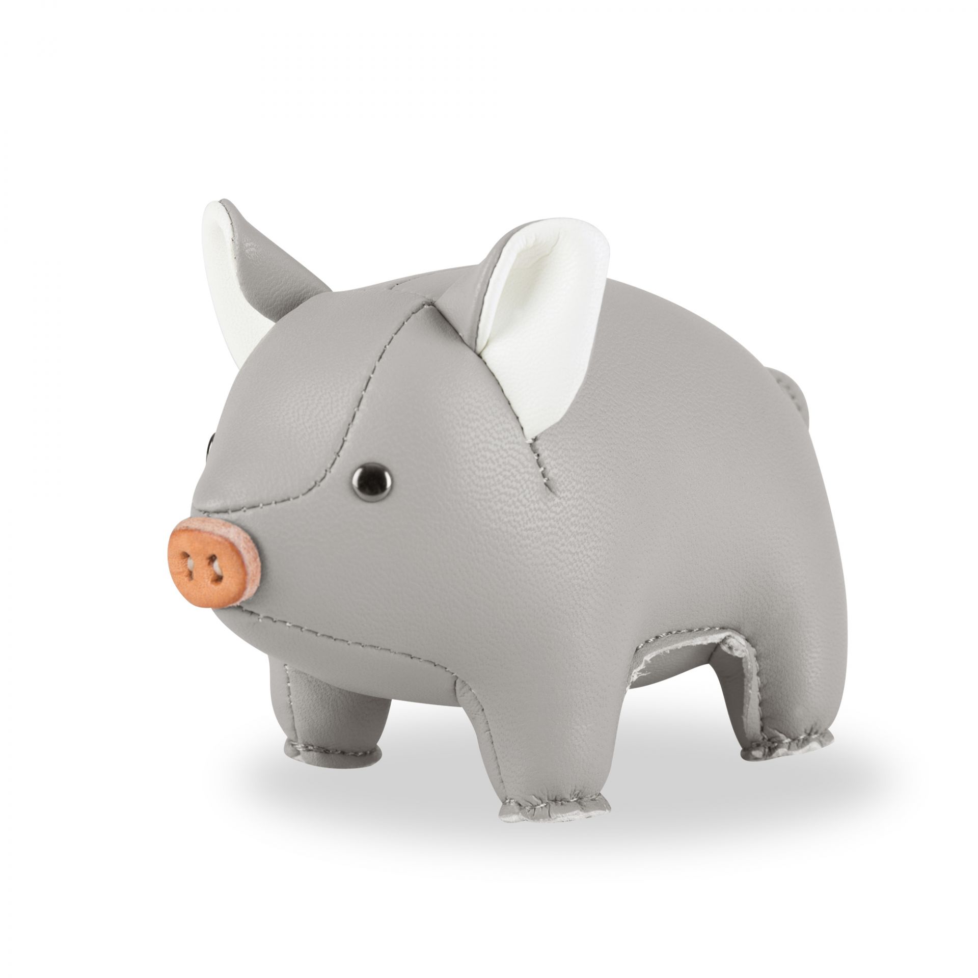 Paperweight Classic Pig Grey/White Züny