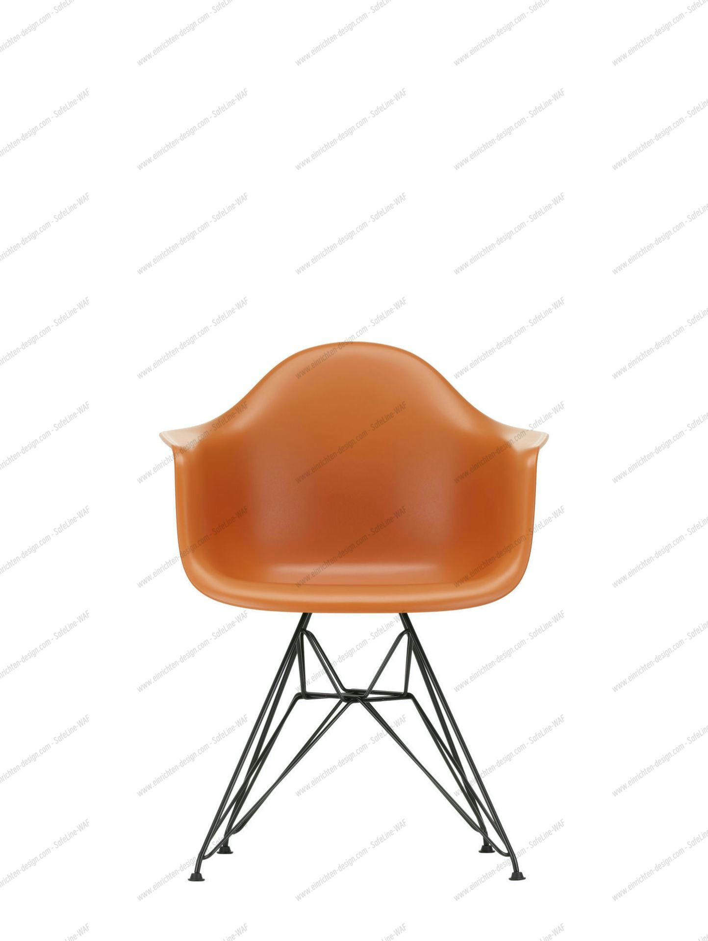 Eames Plastic Arm Chair DAR Chair Vitra Chrome - Poppy red