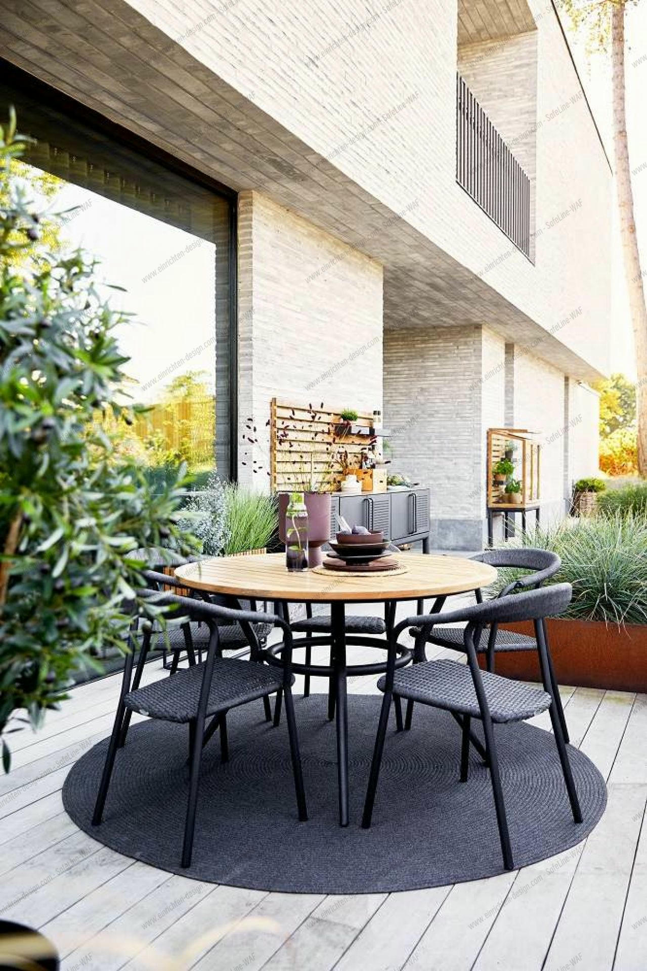 Joy Outdoor Dining table round Teak Cane-Line