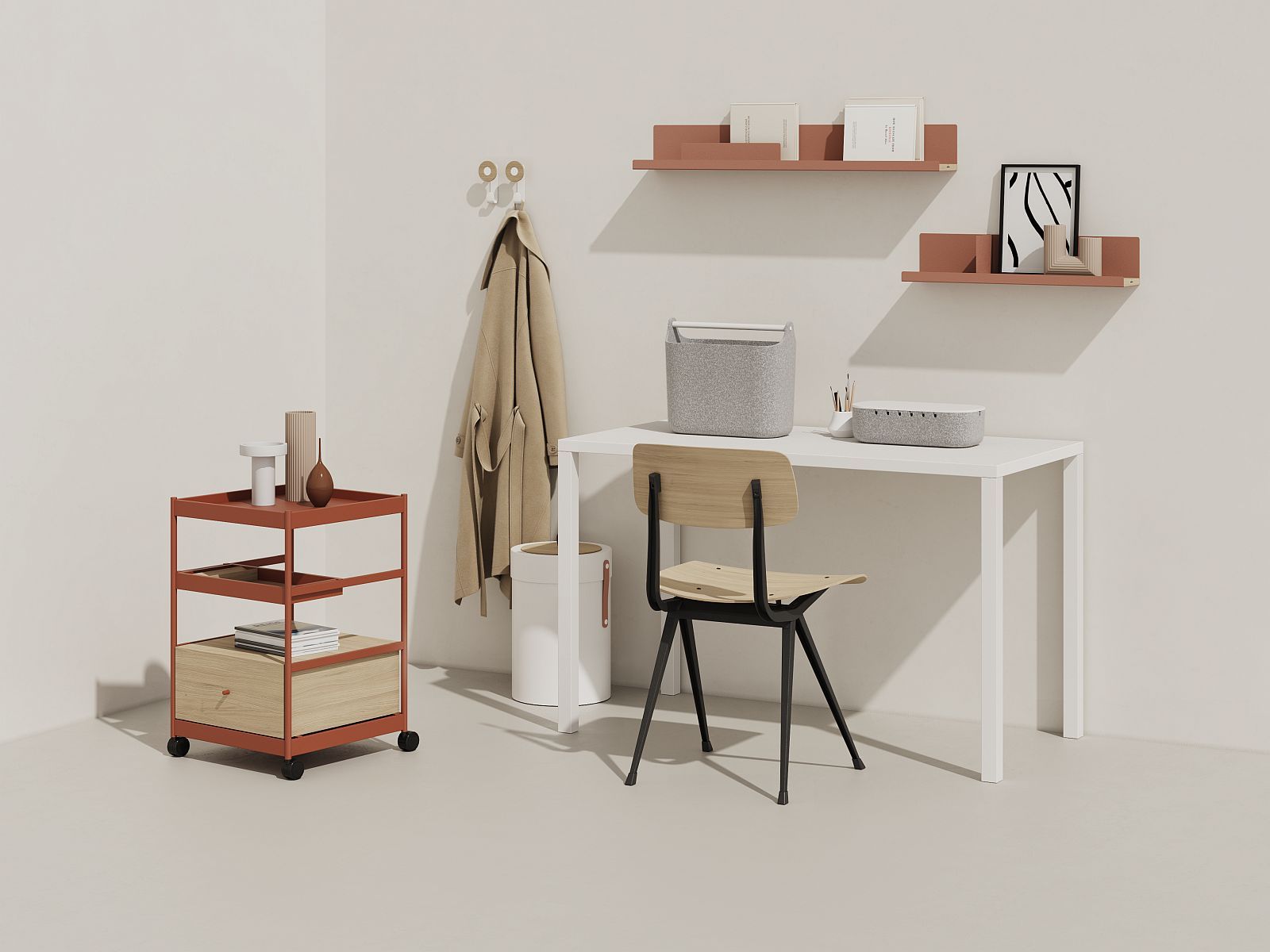 Beside Office Trolley shelving unit / chest of drawers Mizetto QUICK SHIP