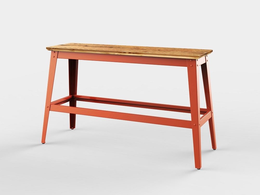 6Grad high bank 180 cm Jan Cray Red Orange-Lumber Recycled