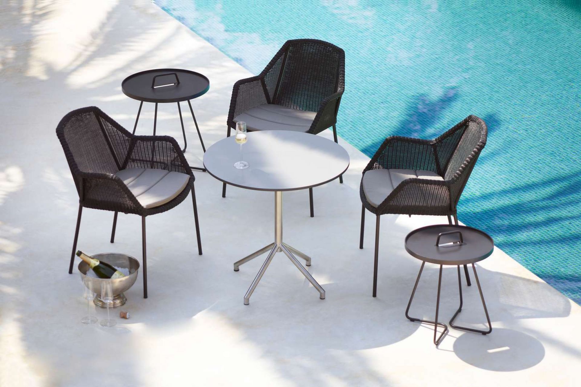 Breeze Outdoor Stuhl Vierfußgestell Cane-Line white