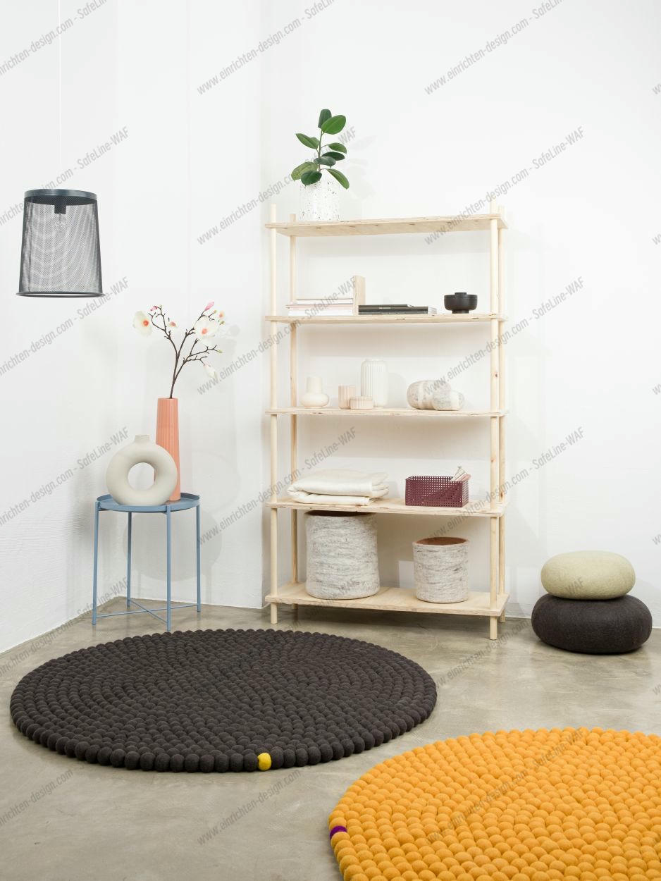 Big One Round Felt carpet Ø 200 cm myfelt Ochre yellow
