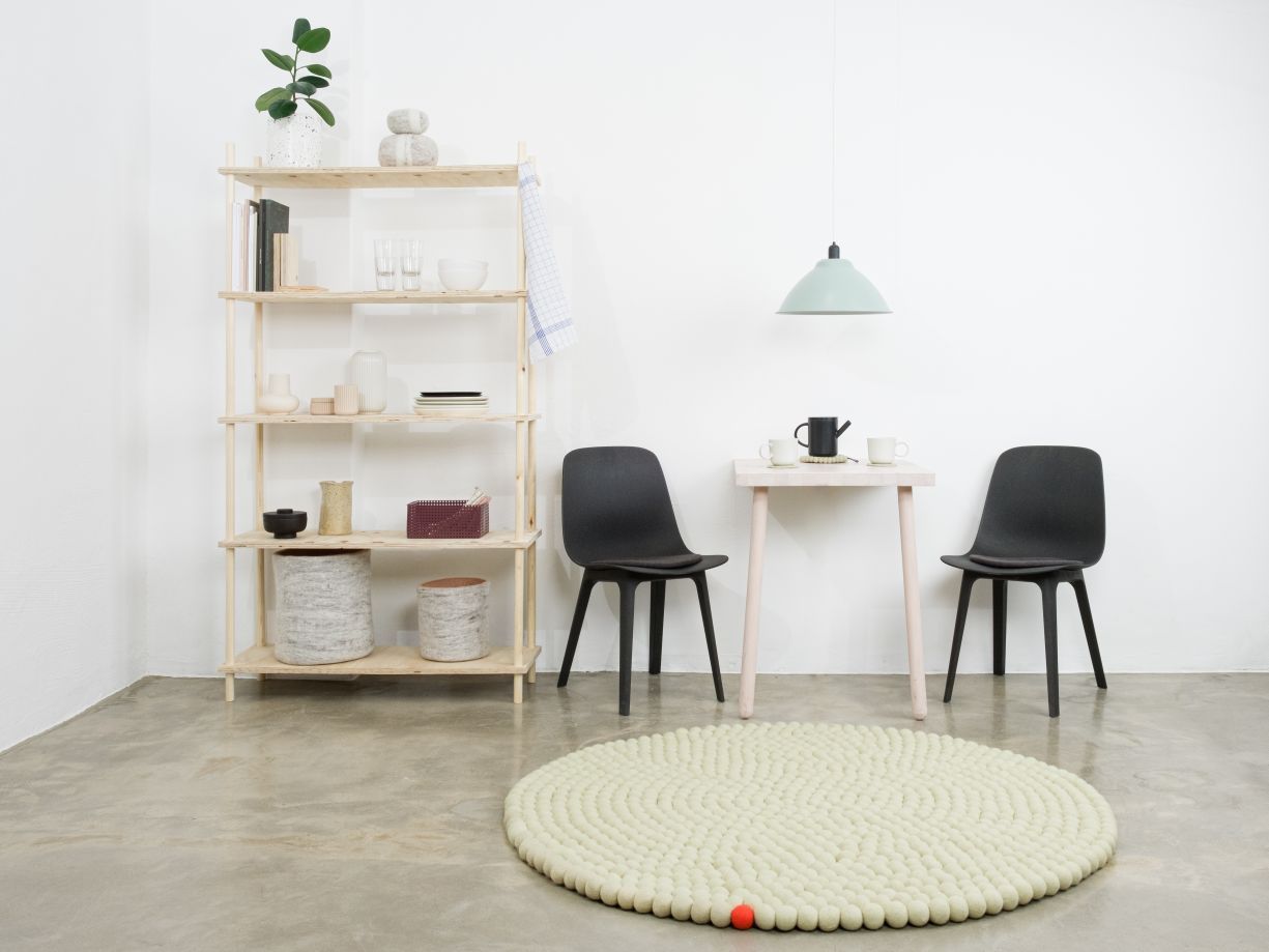 Big One Round Felt carpet Ø 300 cm myfelt Green beige