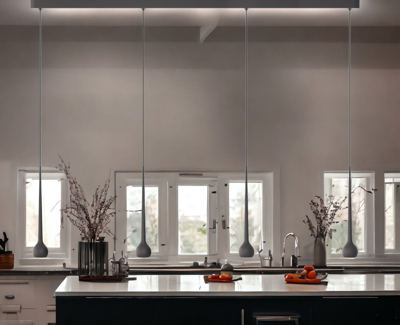 Falling Sun Trace pendant light Grau