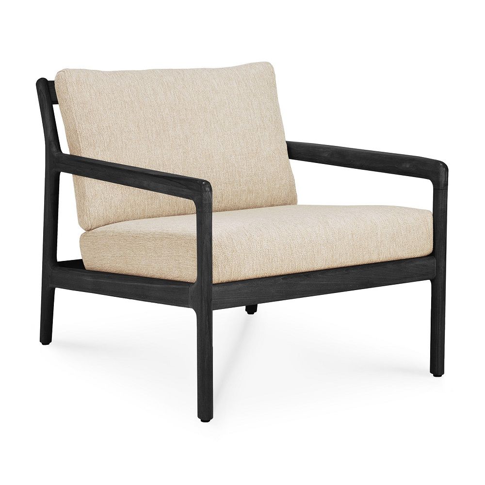 Jack Outdoor Lounge Chair Teak Black Lacquered Ethnicraft  