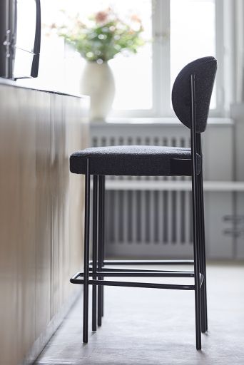 Series 430 Bar Stool Bar stool 75 cm BLACK / REMIX 123 Verpan SINGLE PIECES