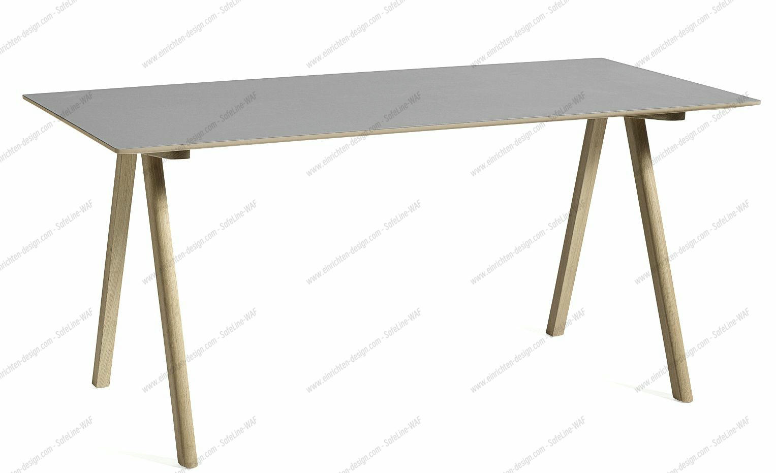 Copenhague Desk Table CPH 10 Hay Oak water-based lacquer / top linoleum grey MDF edge