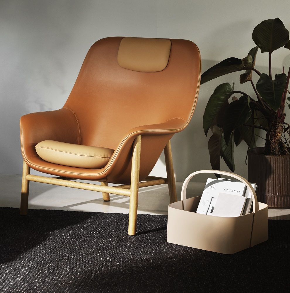 Drape Lounge Chair High with Headrest Normann Copenhagen
