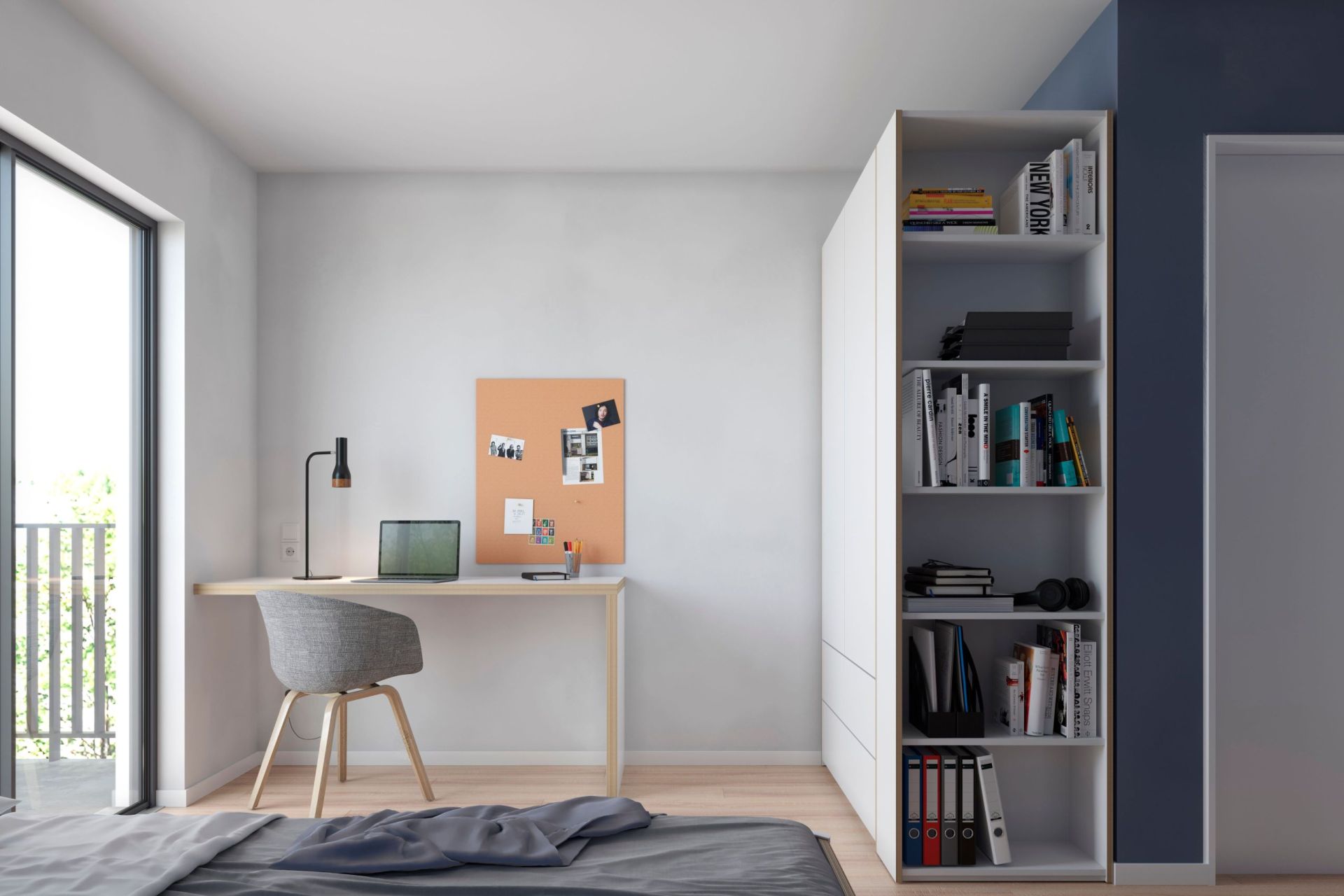 MODULAR PLUS wardrobe combination with add-on shelf right W 151.9 cm Müller Möbelwerkstätten