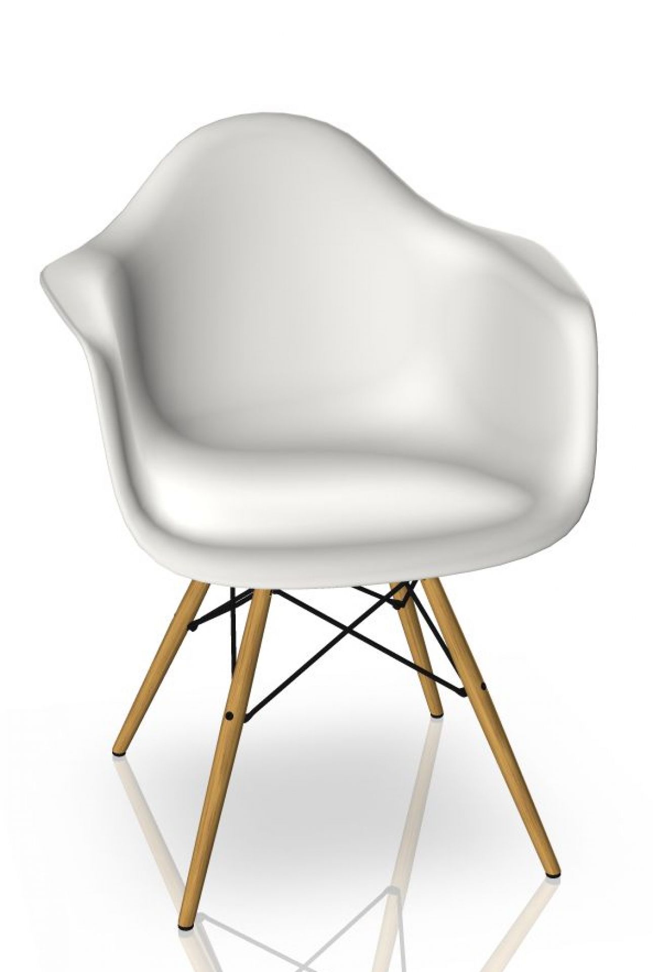 Eames Plastic Arm Chair DAW Chair Vitra Ash White VITRA
