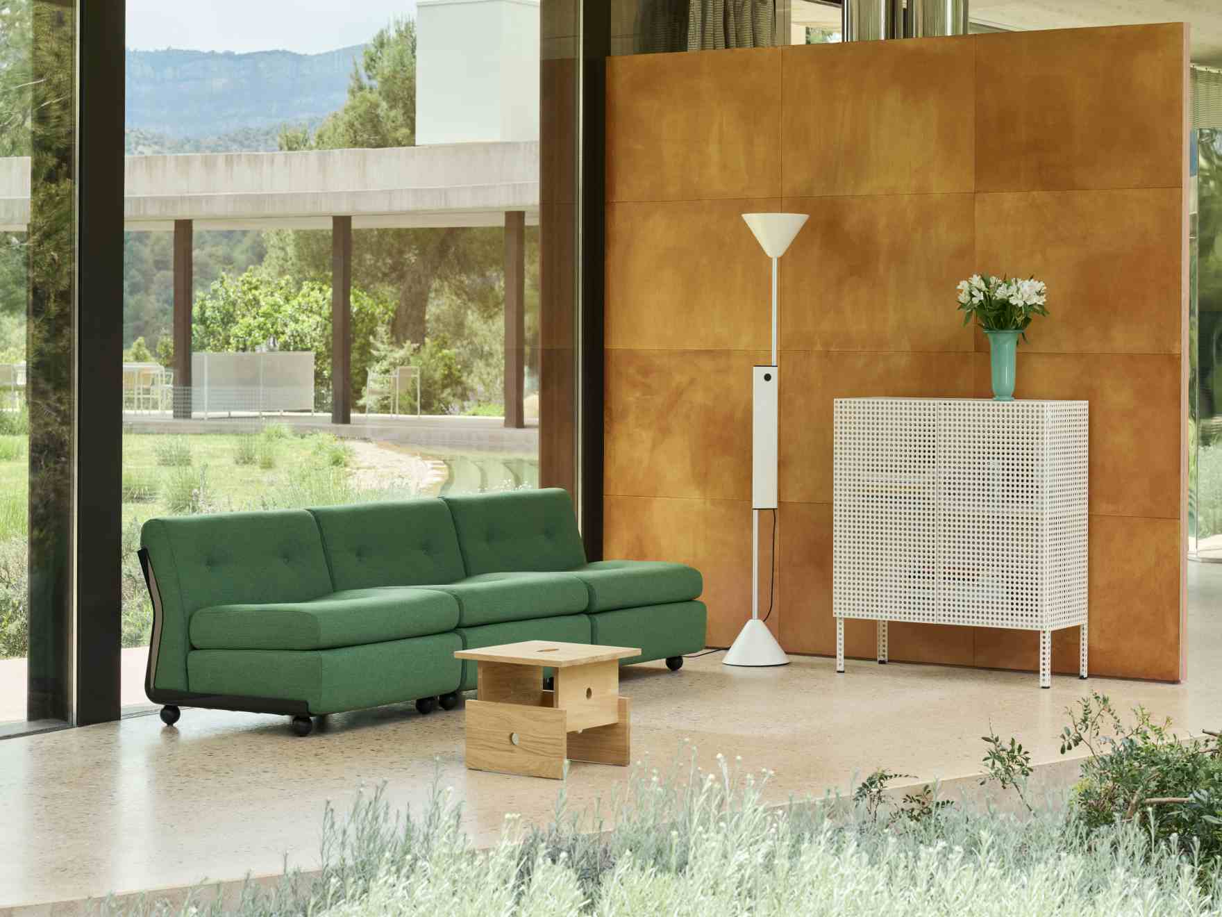 Perforated Cabinet Floor Medium Sideboard Hay