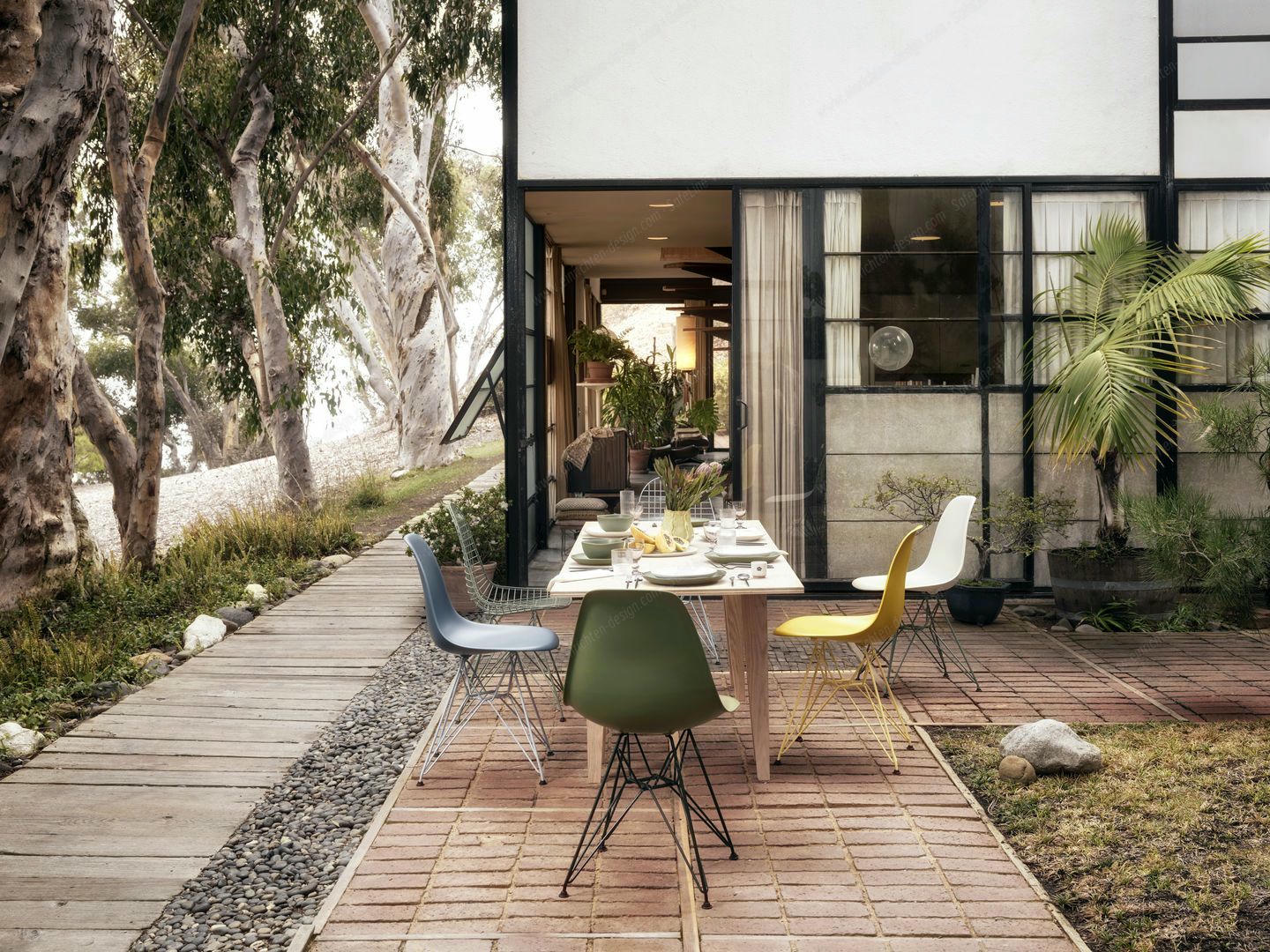 Eames Plastic Side Chair DSR Chair Fully upholstered Vitra