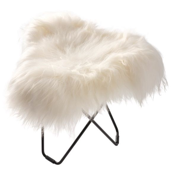 Iceland Flying Goose sheepskin stool Cuero  
