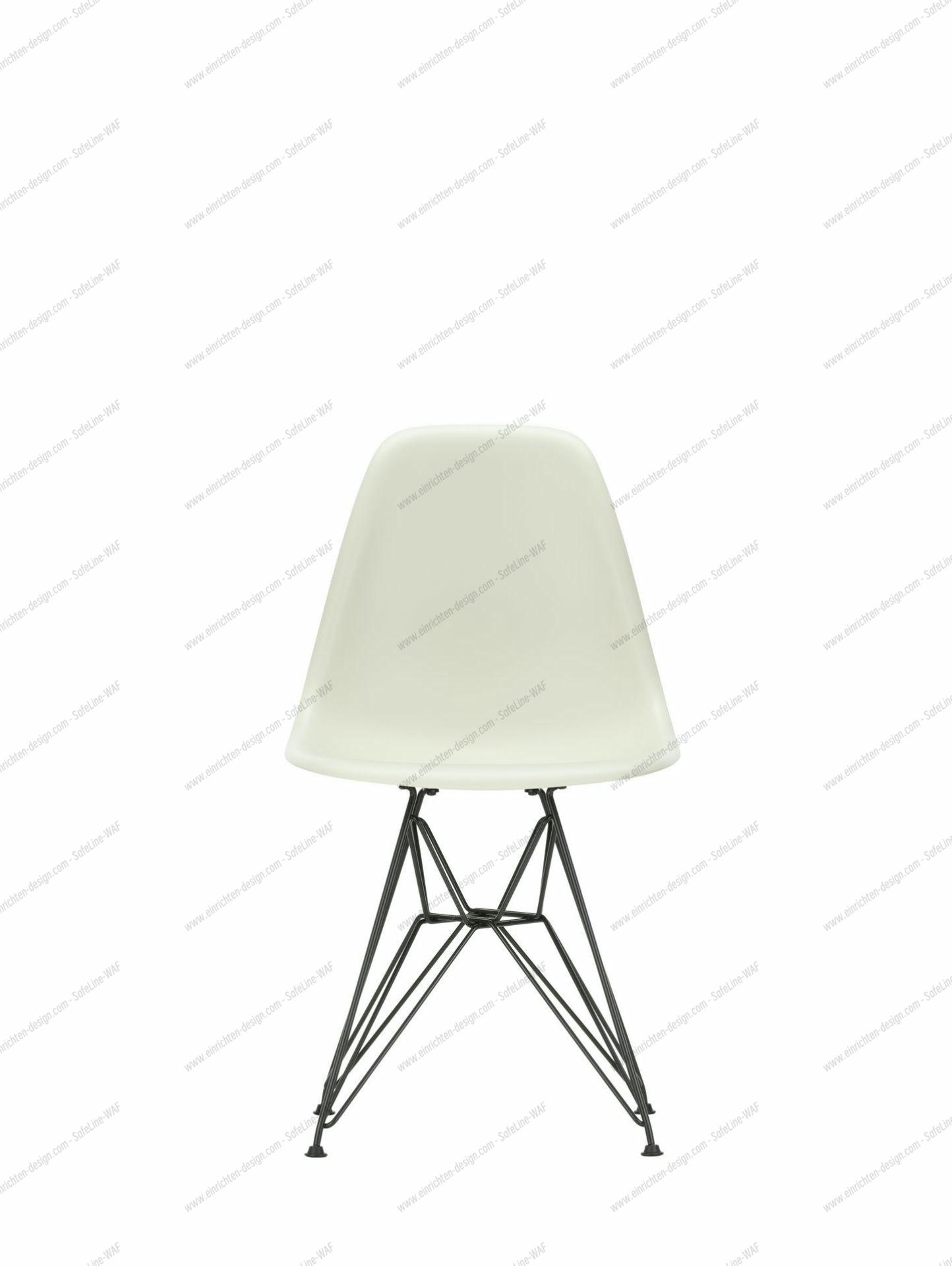 Eames Plastic Side Chair DSR Chair Vitra Black-Mustard
