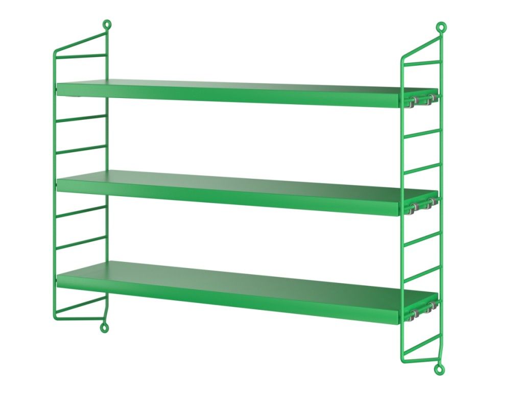 String Pocket Shelf GREEN - GREEN String Furniture EXHIBITION PIECE