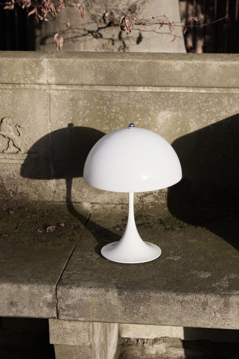 Panthella 250 Portable Battery LED Table Lamp Indoor/Outdoor Opal Louis Poulsen 